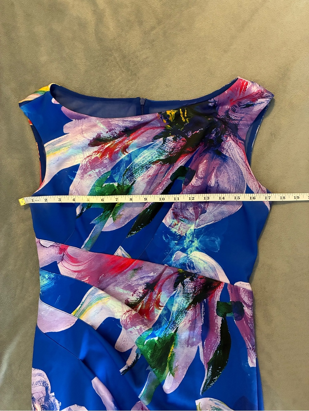 Joseph Ribkoff Blue Floral-Print Midi Dress - Picture 10 of 12